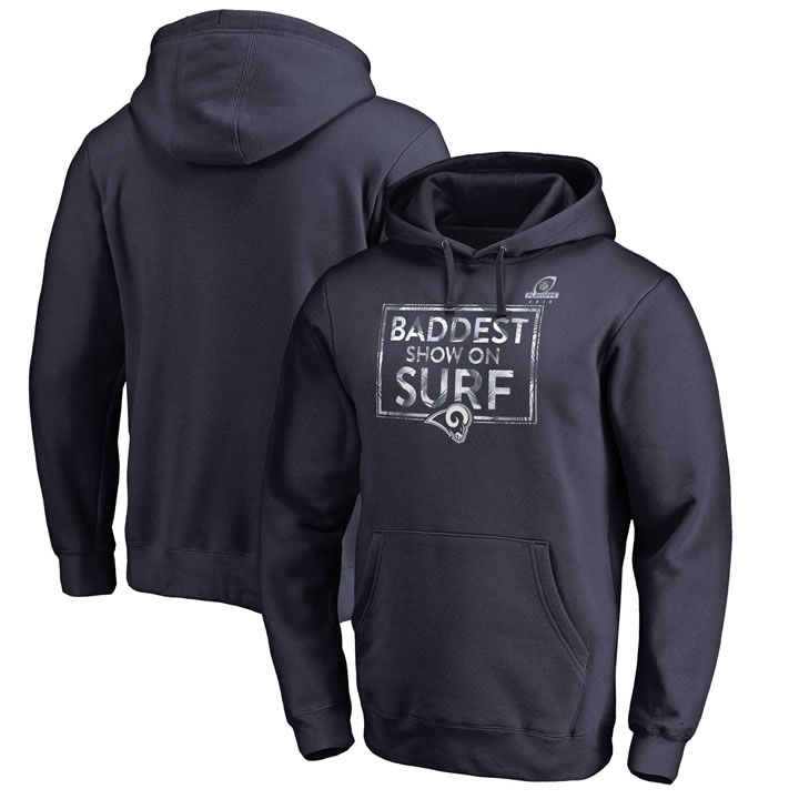 Men's Rams Navy 2018 NFL Playoffs Baddest Show On Surf Pullover Hoodie,We sell and wholesale Men's Rams Navy 2018 NFL Playoffs Baddest Show On Surf Pullover Hoodie on line form chian!